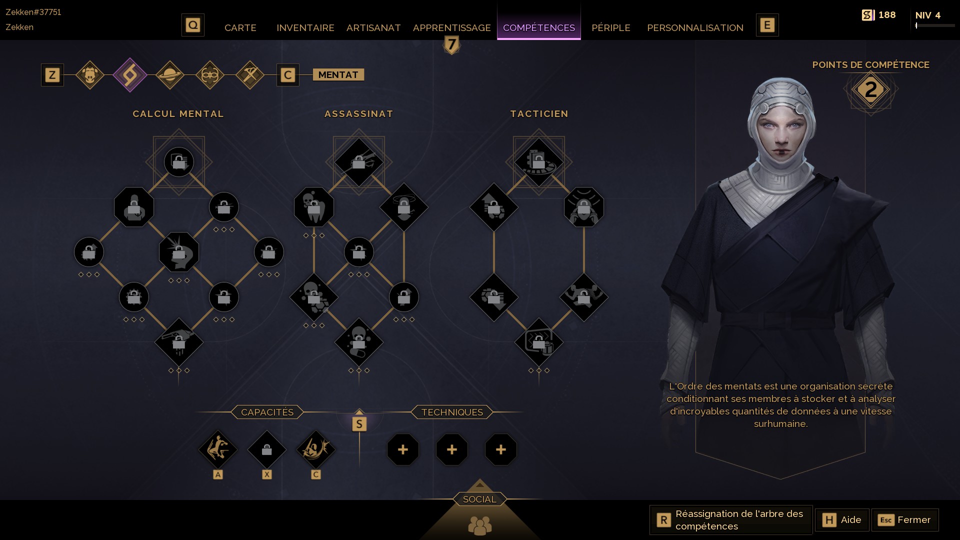 Build Mentat sur Dune Awakening : quels sorts prendre dans l'arbre de compétences de la classe ?